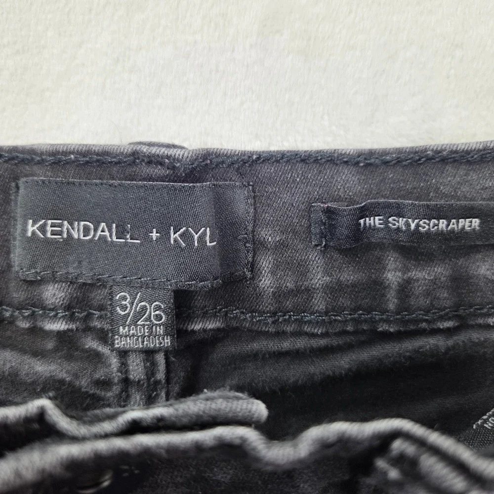 Kendall + Kylie Jeans 3/26 Black‎ High Rise Skinny The Skyscraper Excellent